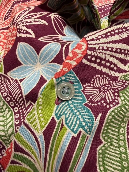 Tori Richard Tropbatik Cotton Lawn Camp Shirt Graphic Pineapples Men's Size XL - Picture 13 of 15